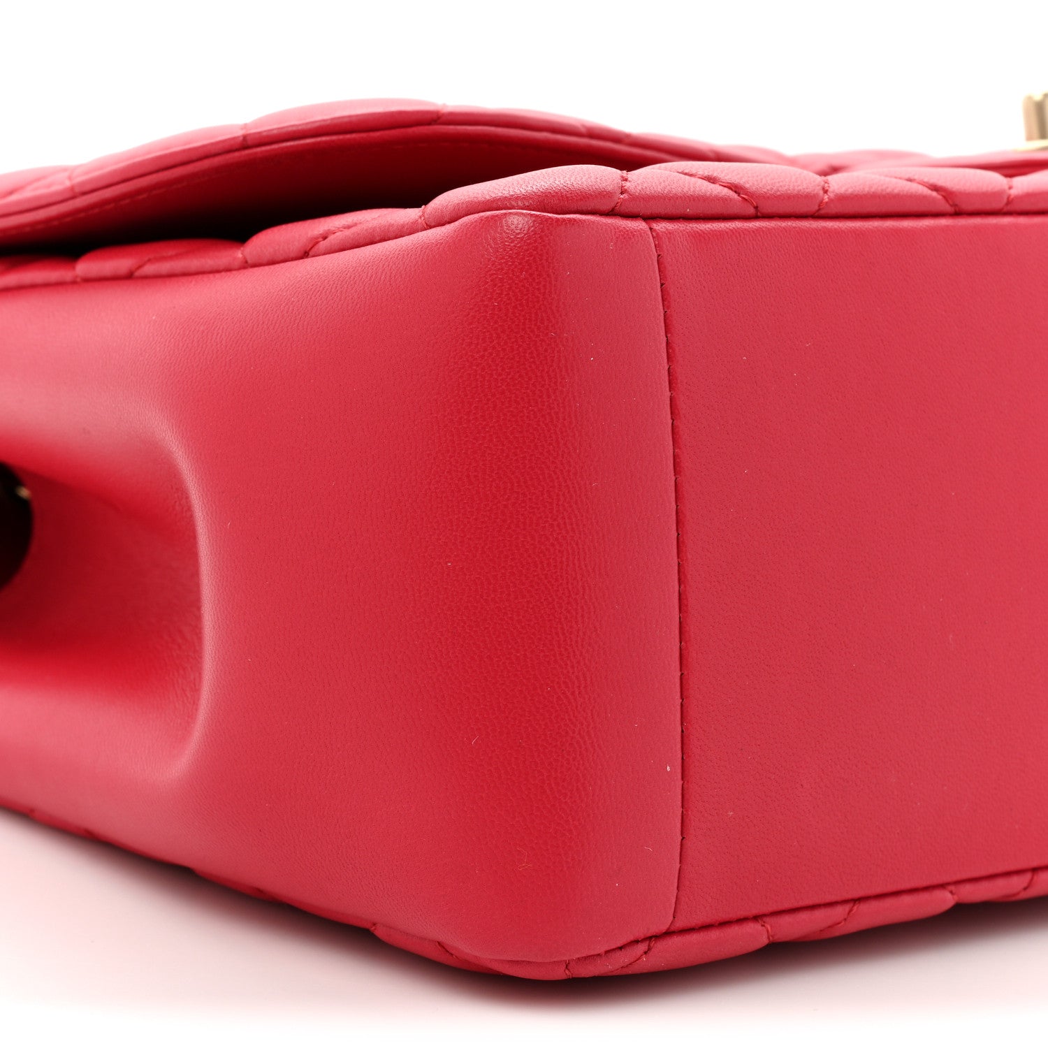 Chanel Lambskin Quilted Jumbo Mademoiselle Chic Flap Red 9 of 13