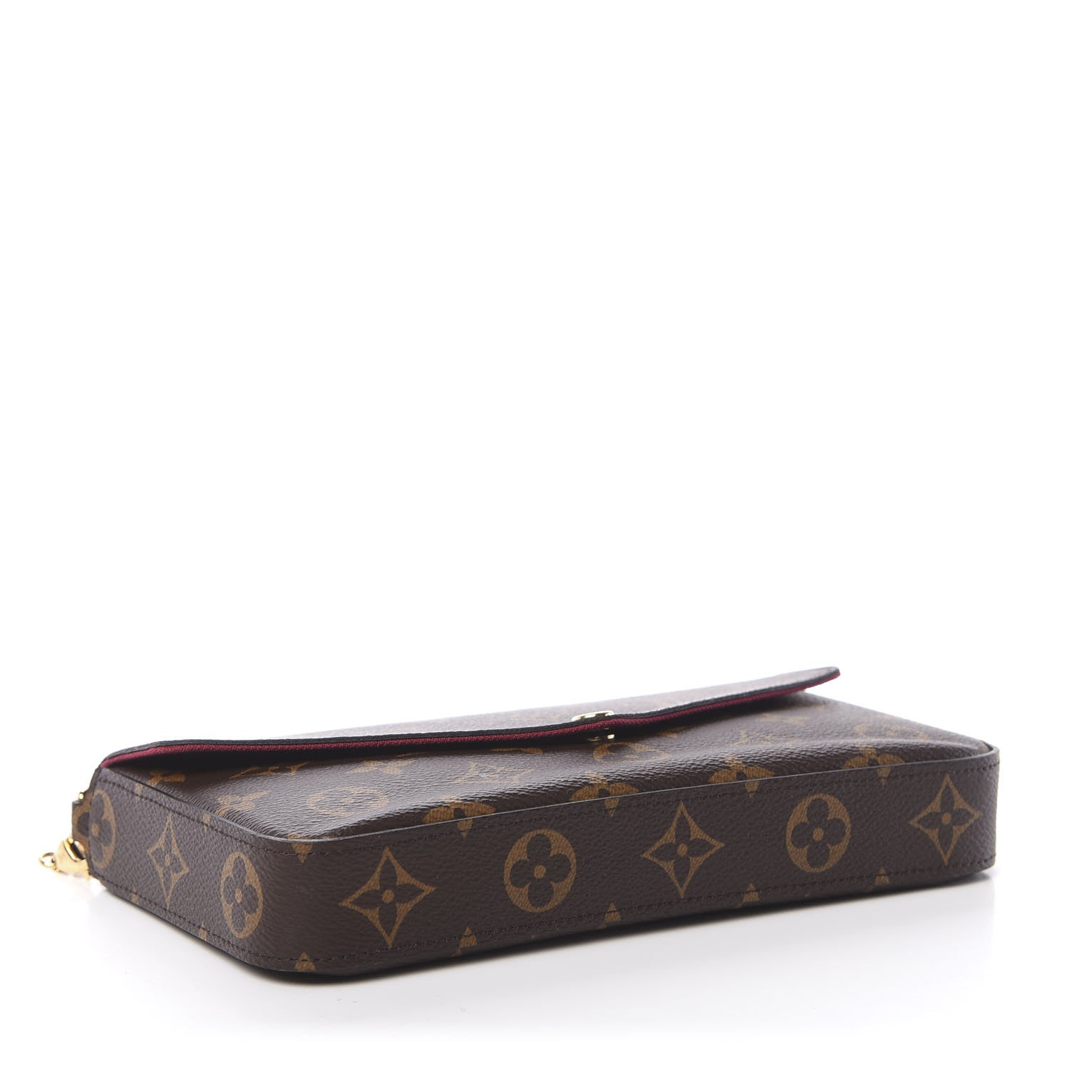 Louis Vuitton Monogram Pochette Felicie Chain Wallet Fuchsia 5 of 10