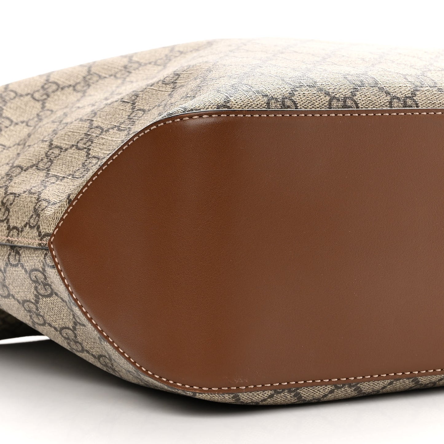 GG Supreme Monogram Large Linea A Hobo Light Brown