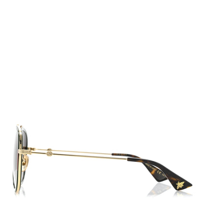 Gucci Web Aviator Sunglasses GG0062S Green Red 3 of 7