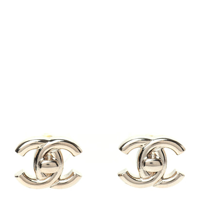 Chanel Metal CC Turnlock Earrings Gold 1 of 5