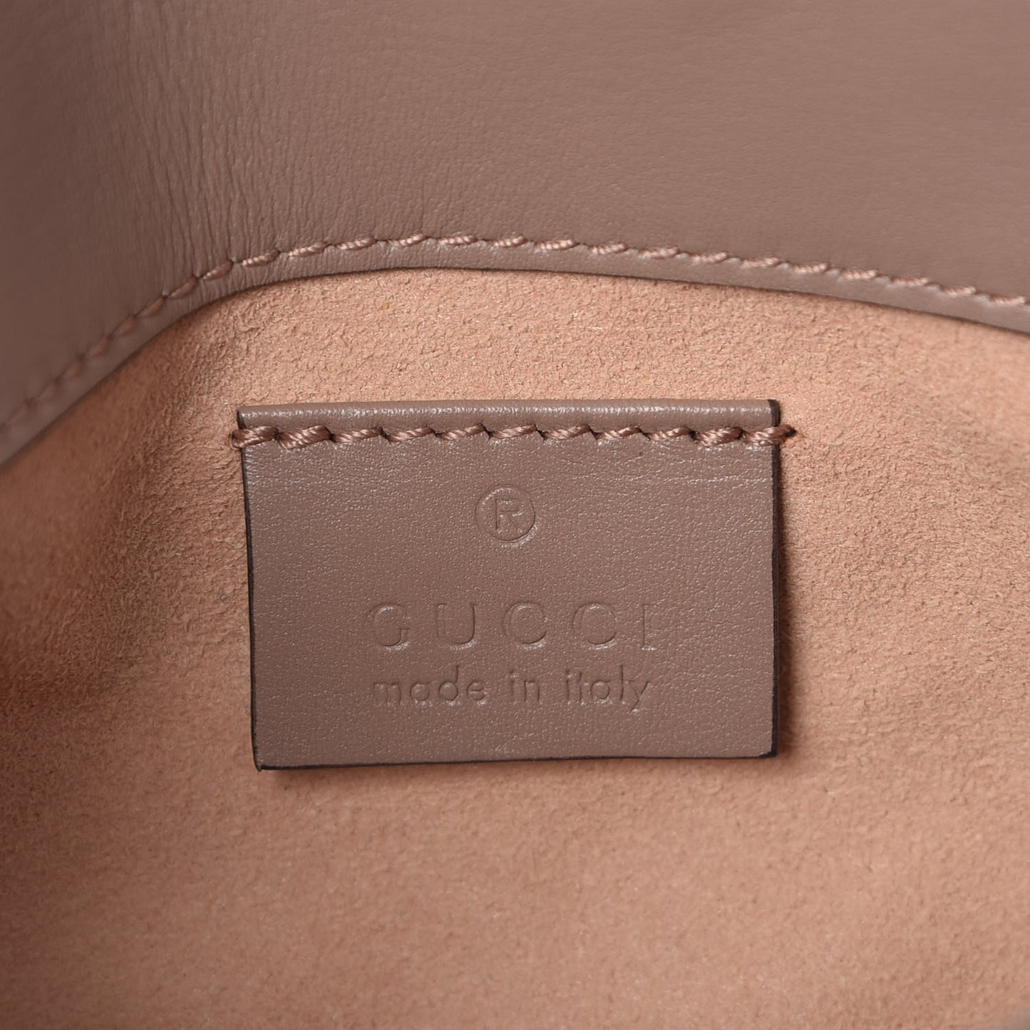 Calfskin Matelasse Super Mini GG Marmont Shoulder Bag Porcelain Rose