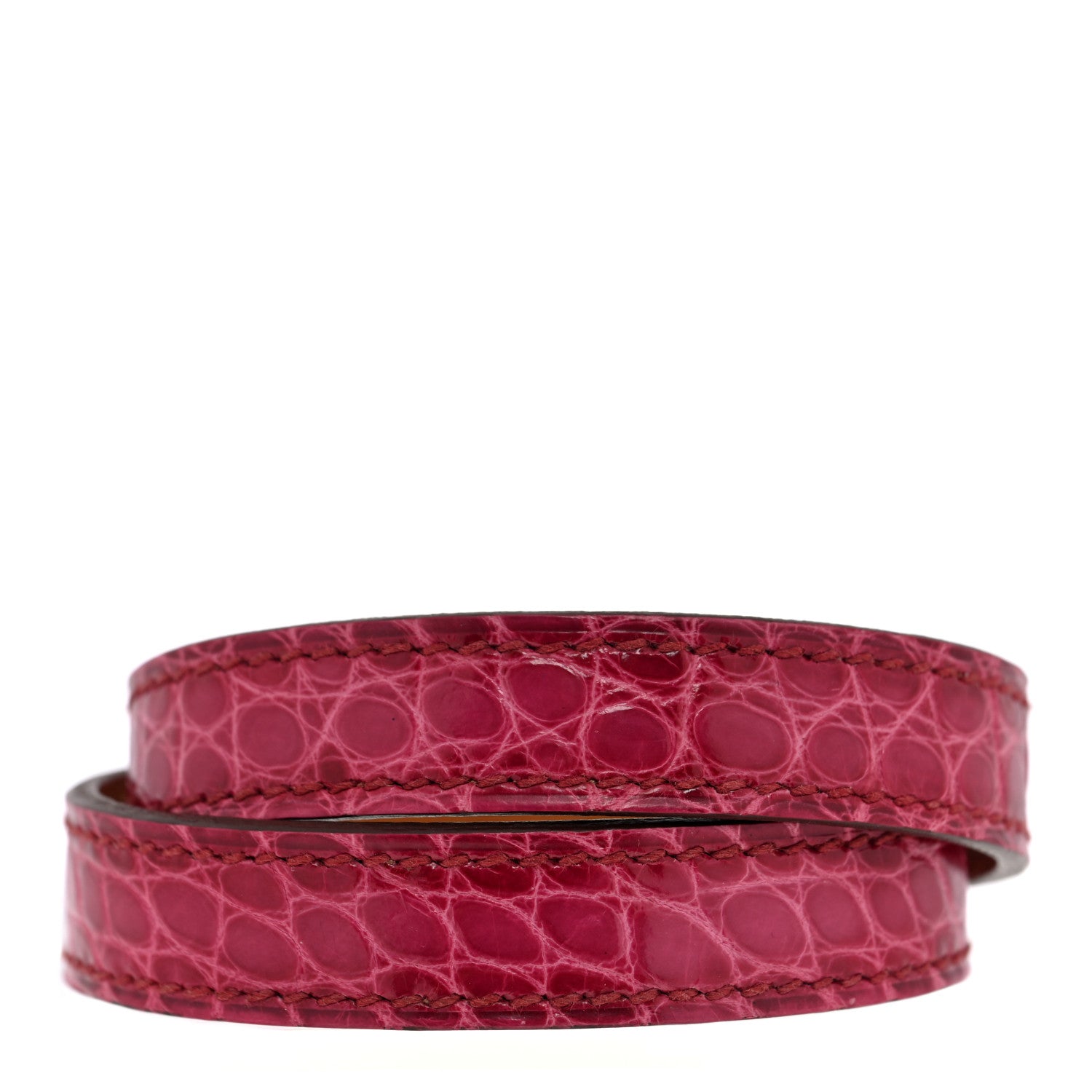 Hermes Shiny Alligator Kelly Double Tour Bracelet S Fuchsia 3 of 6