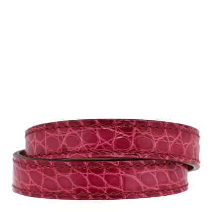 Hermes Shiny Alligator Kelly Double Tour Bracelet S Fuchsia 3 of 6