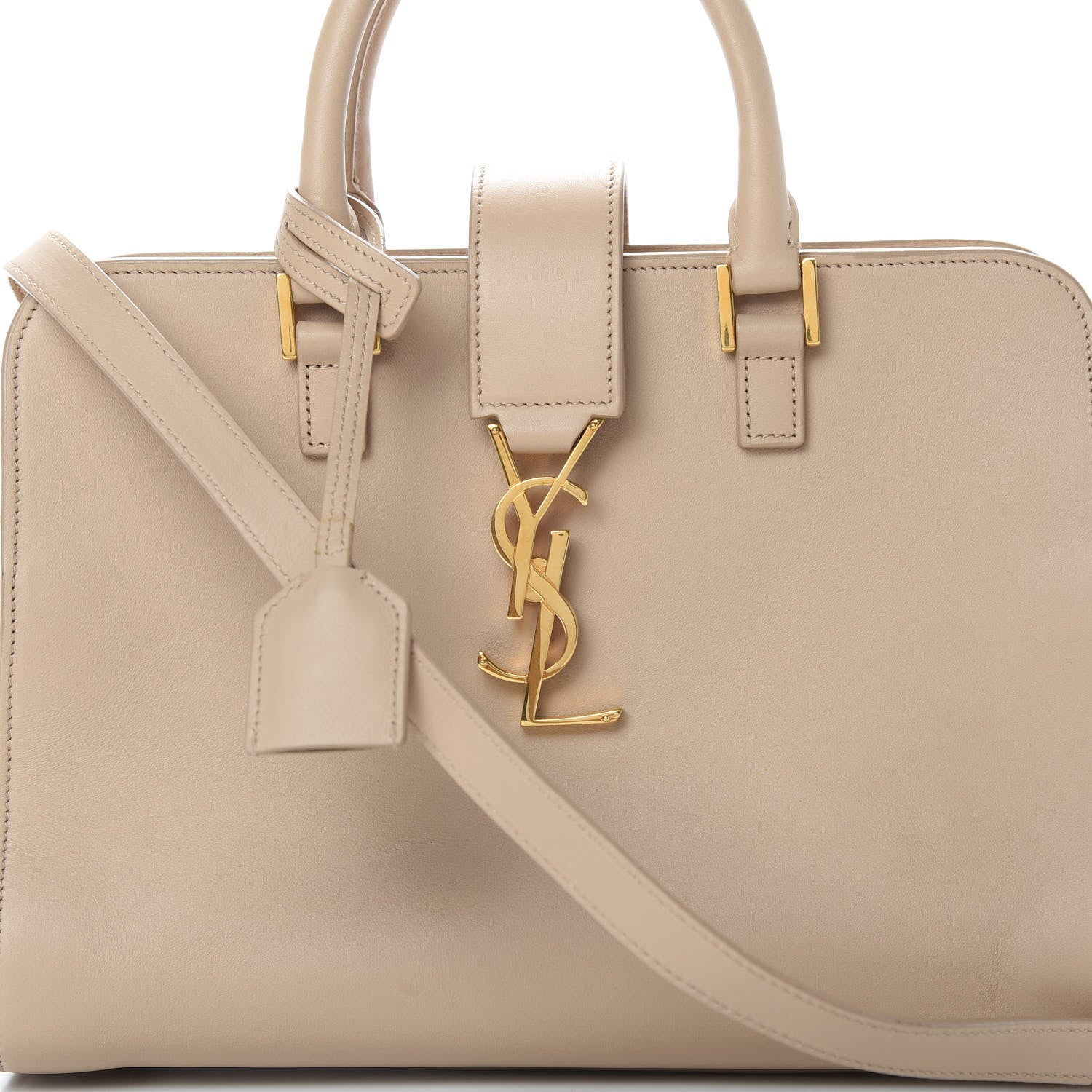 Saint Laurent Calfskin Monogram Baby Cabas Beige 9 of 12