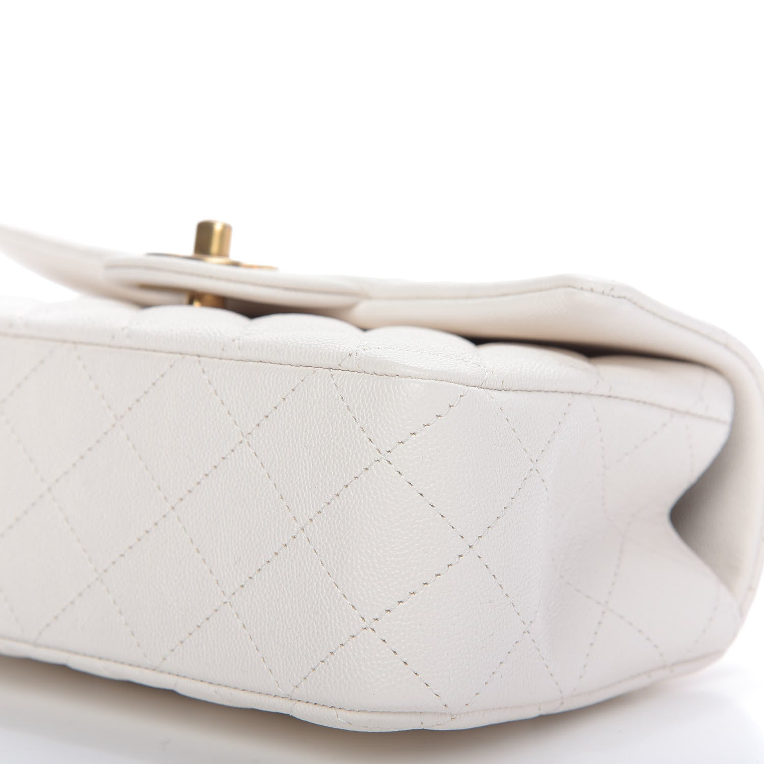 Chanel Caviar Quilted Mini Top Handle Rectangular Flap White 7 of 9