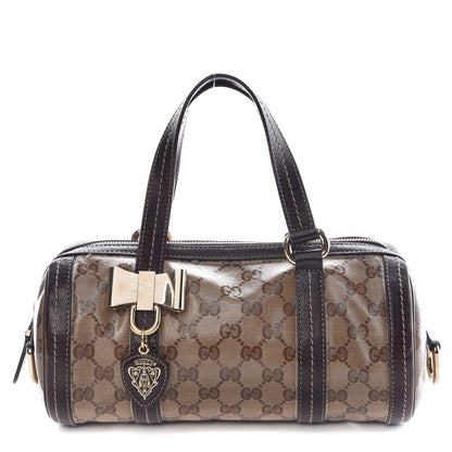 Gucci Crystal Monogram Duchessa Small Boston Bag Brown 1 of 22