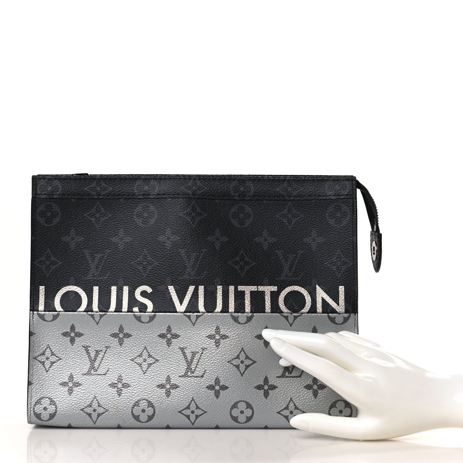 Louis Vuitton Monogram Eclipse Split Pochette Voyage MM 3 of 9