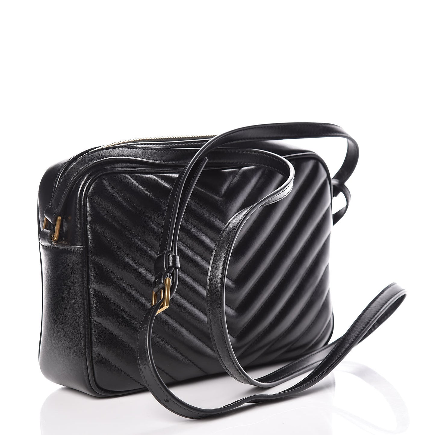 Calfskin Matelasse Monogram Lou Camera Bag Black