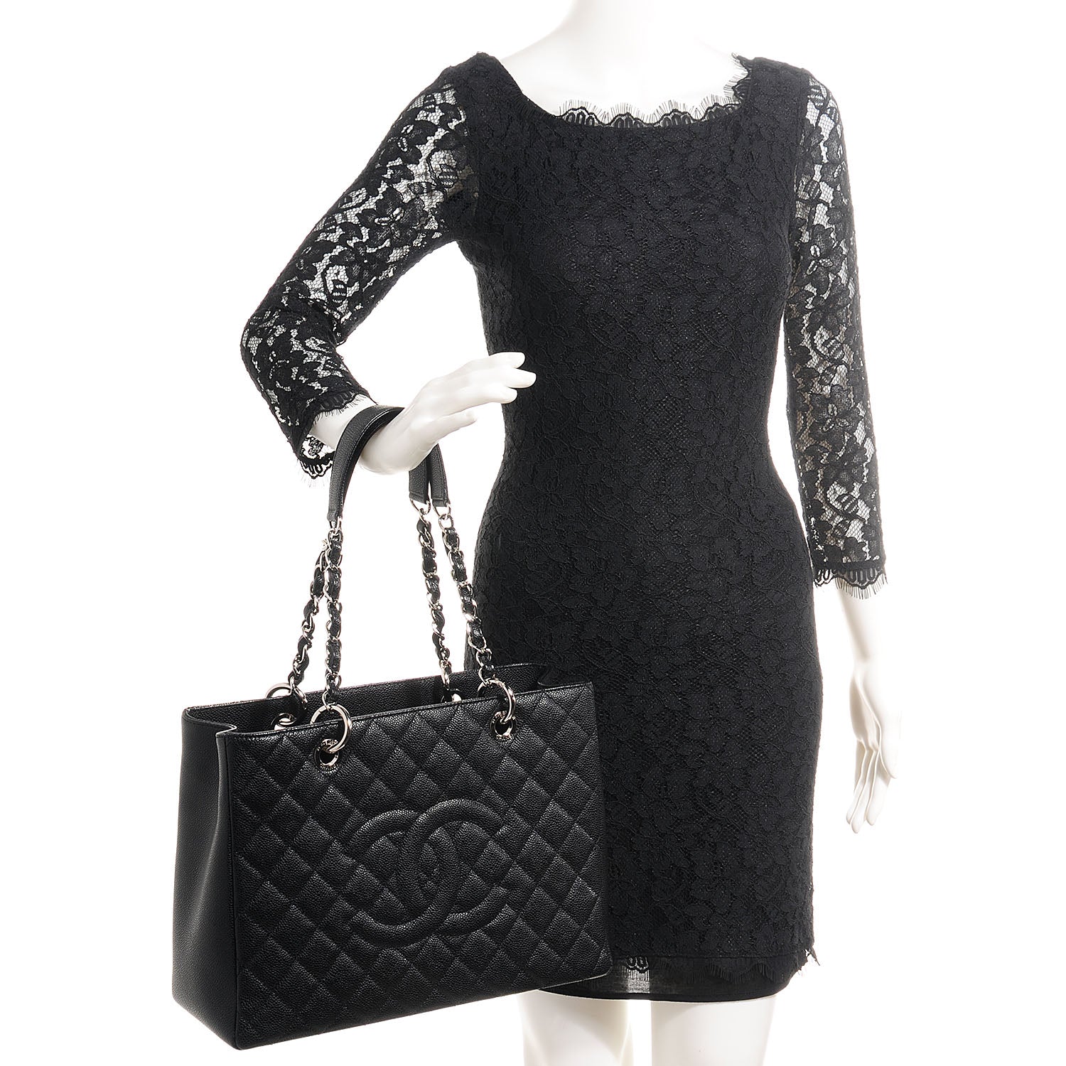 Chanel Caviar Grand Shopping Tote GST Black 2 of 8