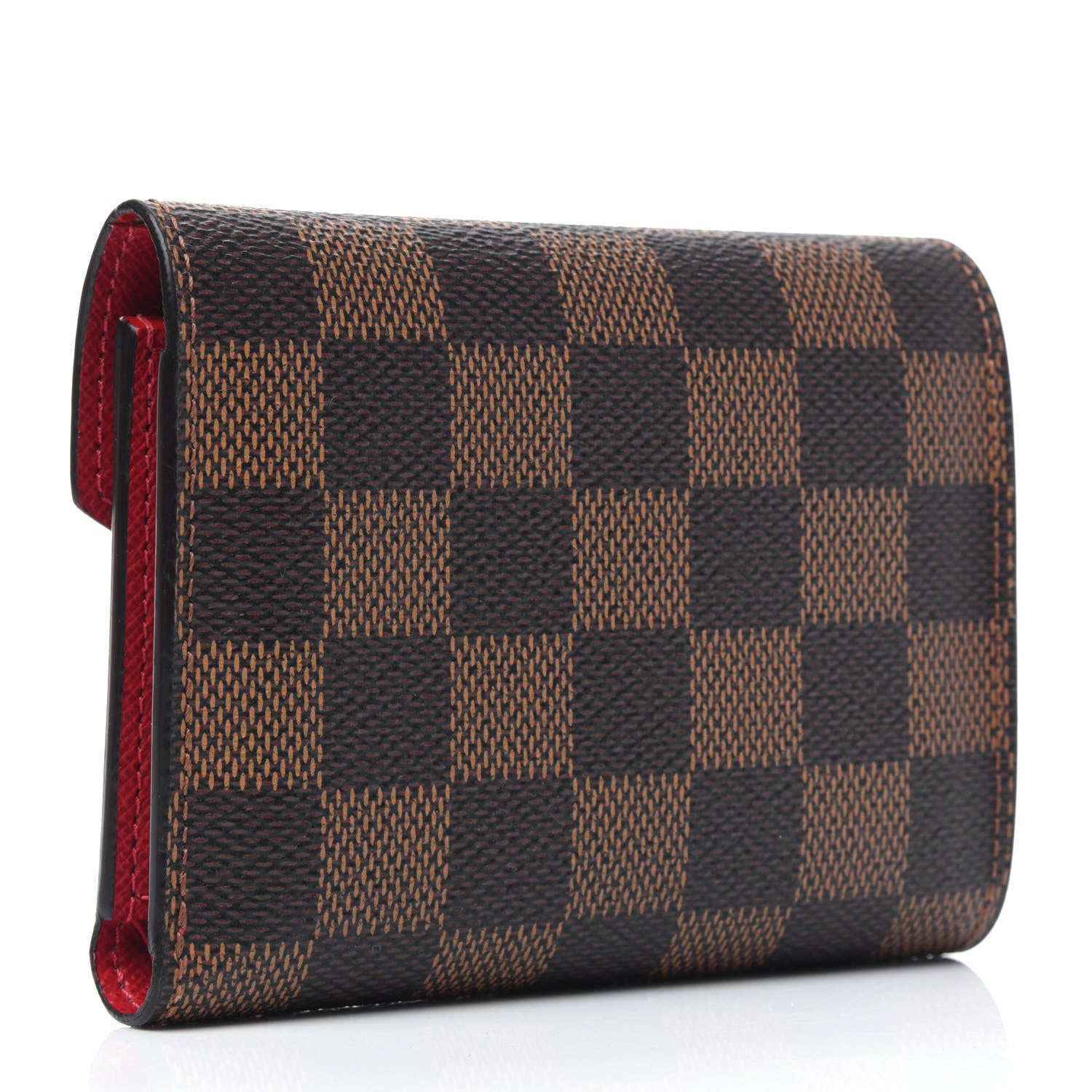 Louis Vuitton Damier Ebene Victorine Wallet Red 2 of 12