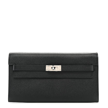Hermes Epsom Kelly Wallet To Go Black 1 of 7