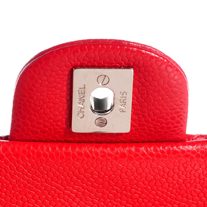 Chanel Caviar Quilted Mini Flap Red 6 of 9