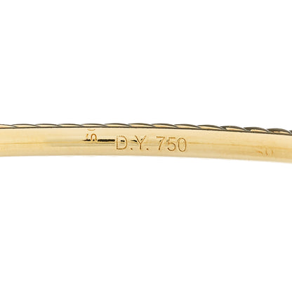 David Yurman 18K Yellow Gold Citrine Cable Classics Bangle Bracelet 4 of 4