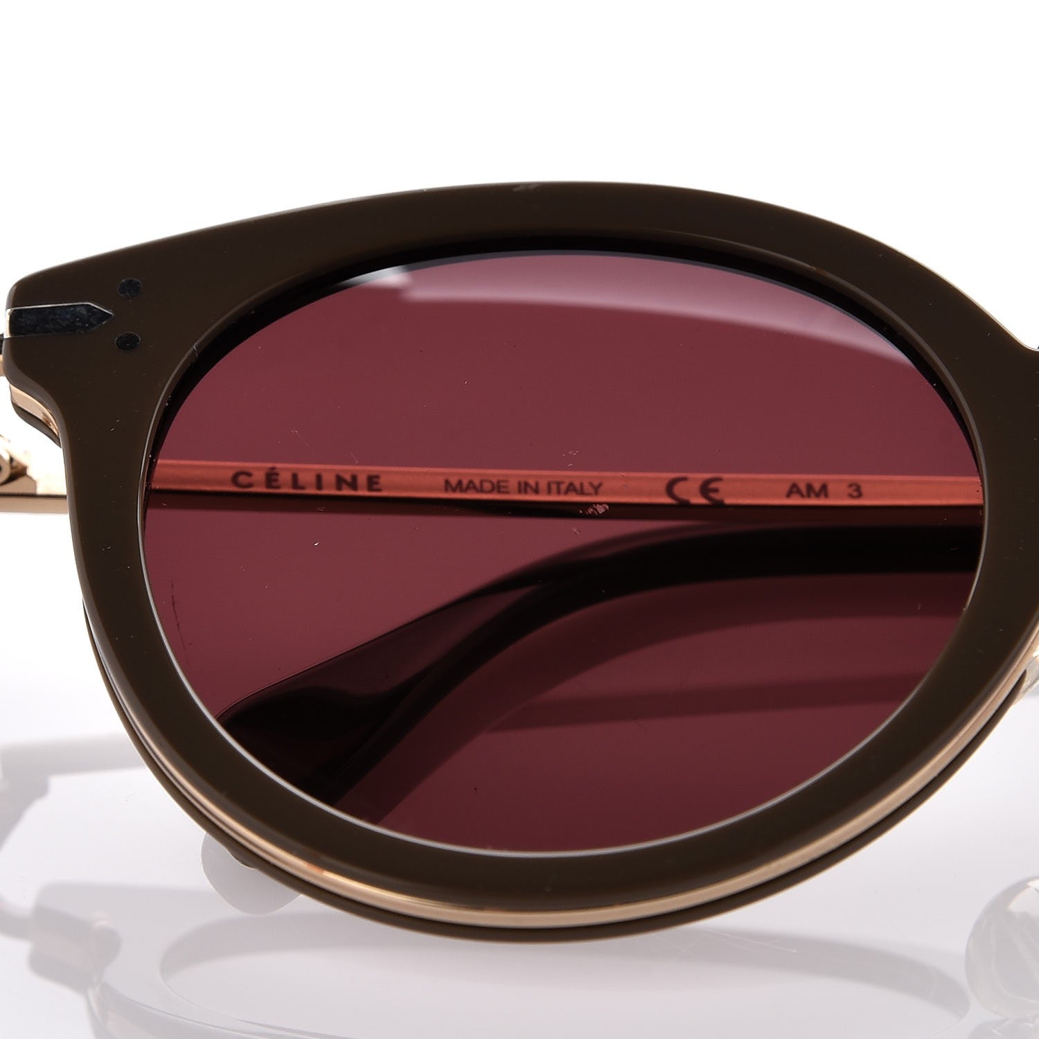 Celine Acetate Lea Sunglasses CL41373/S Olive 10 of 11