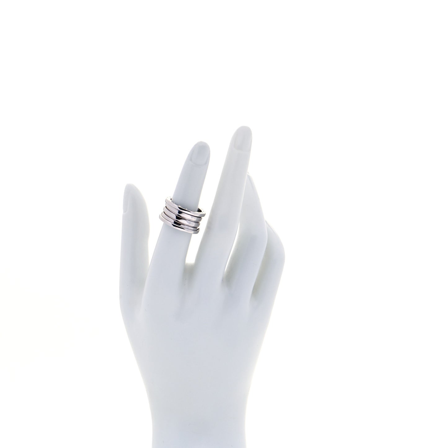 18K White Gold B.Zero1 Four-Band Ring 52 6