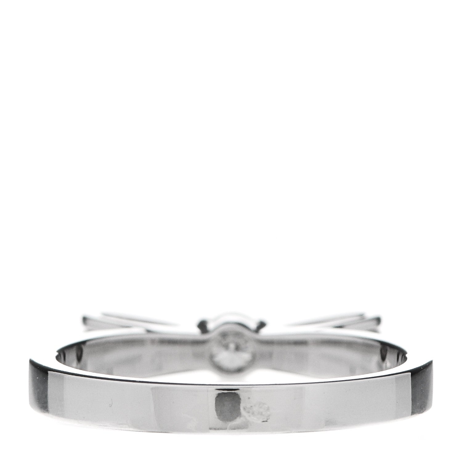 Chanel 18K White Gold Diamond Ruban Ring 49 4.75 4 of 8