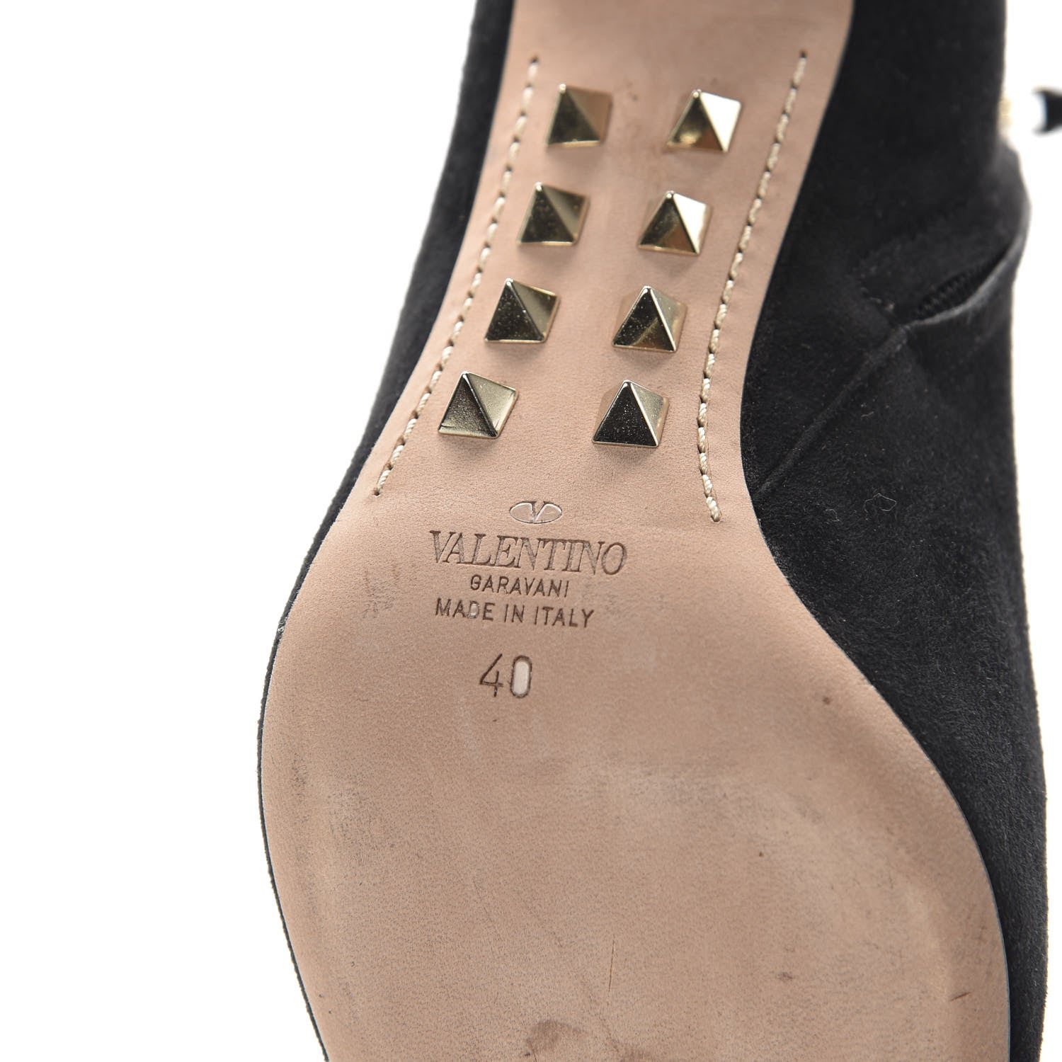 Valentino Garavani Suede Killer Stud Ankle Boots 40 Black 8 of 9