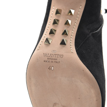 Valentino Garavani Suede Killer Stud Ankle Boots 40 Black 8 of 9