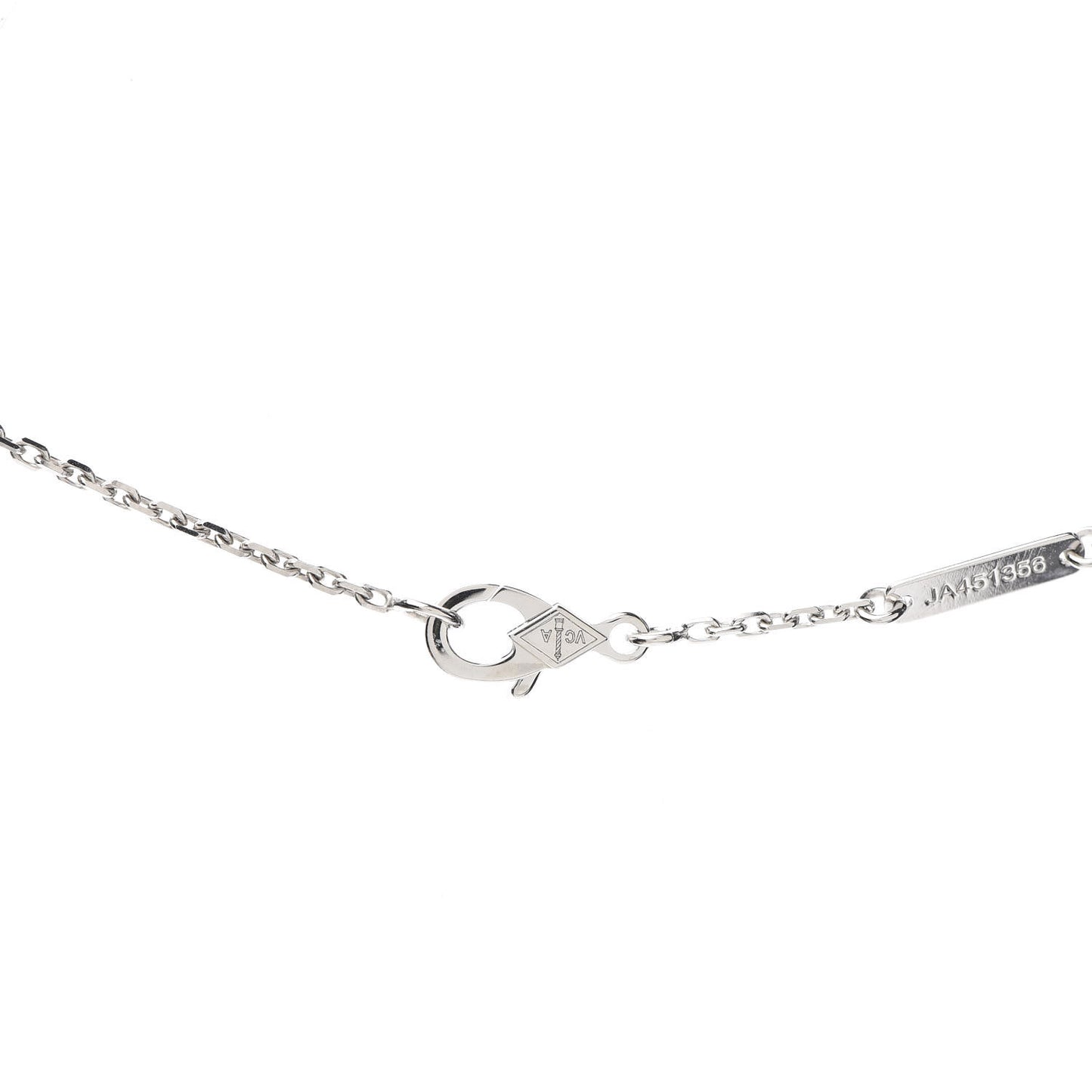 18K White Gold Diamond Mini Lotus Pendant Necklace