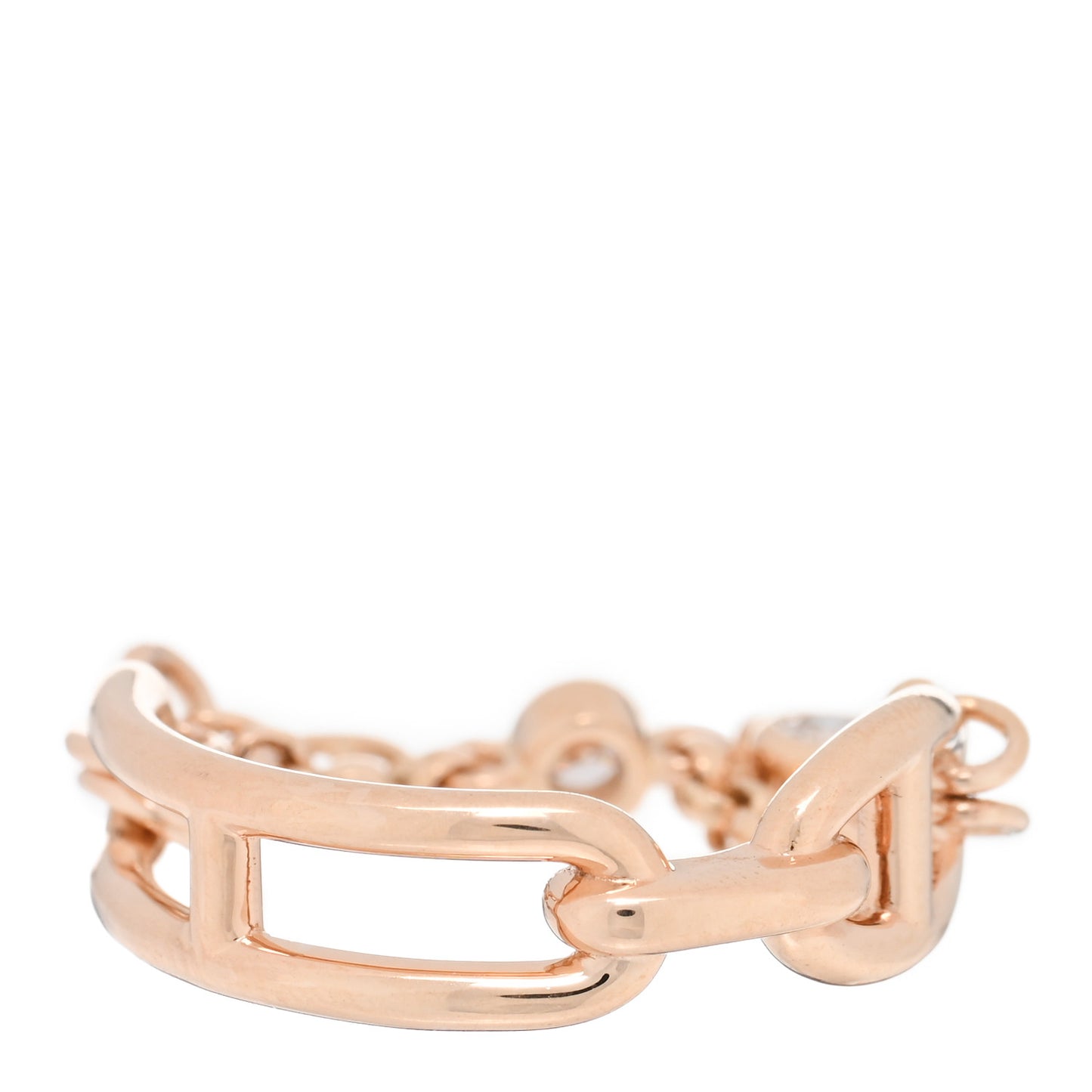 18K Rose Gold Diamond PM Chaine d'Ancre Chaos Ring 51 5.75