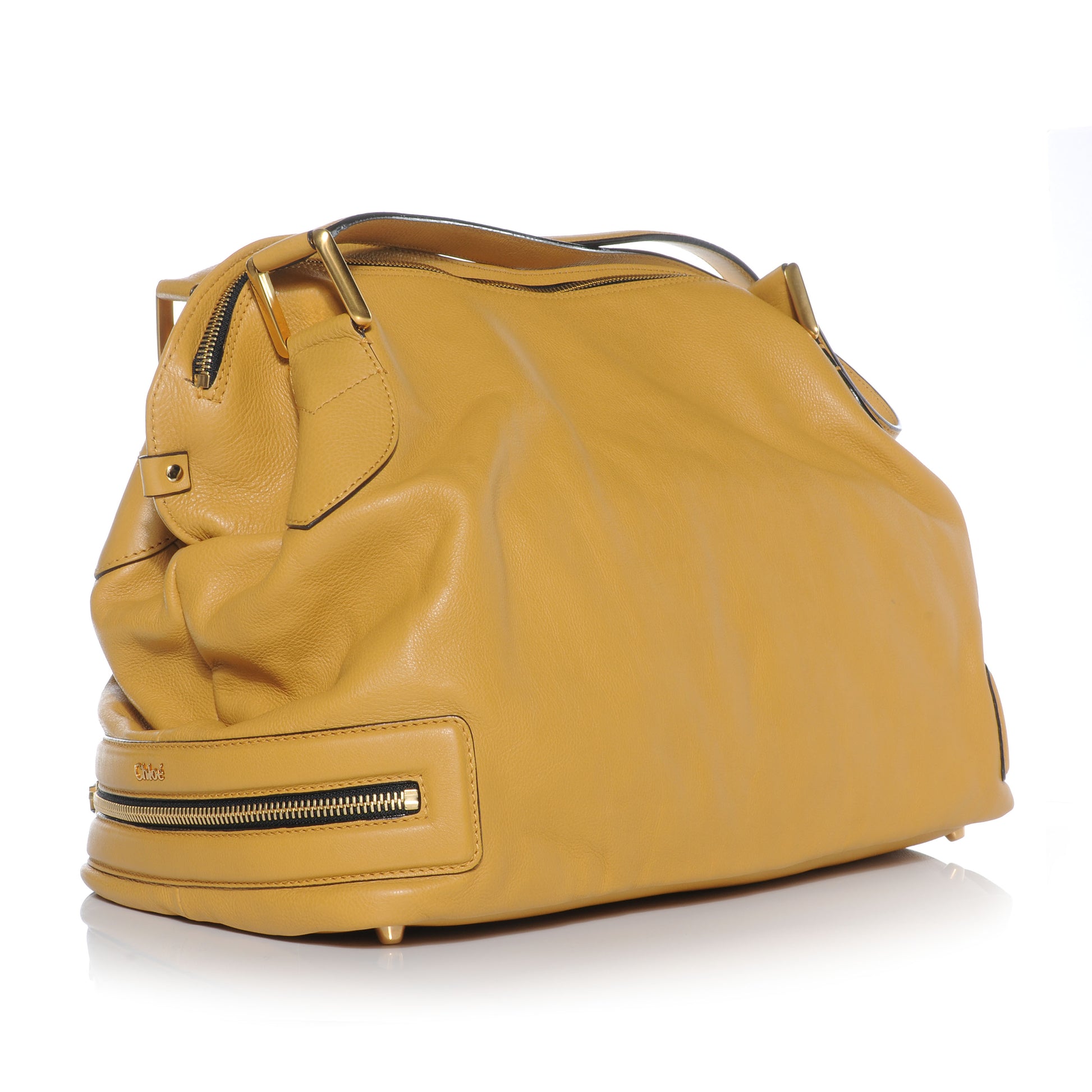 Chloe Leather Cary Zipped Shoulder Bag Pollen 3 of 7