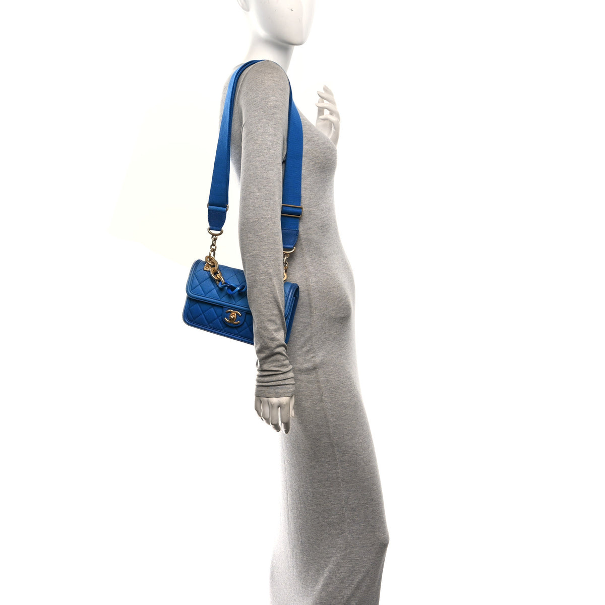 Chanel Caviar Quilted Small Sunset On The Sea Flap Blue 2 of 10