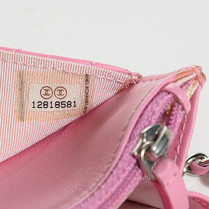 Chanel Lambskin Micro Quilted Wallet On Chain WOC Pink 8 of 9