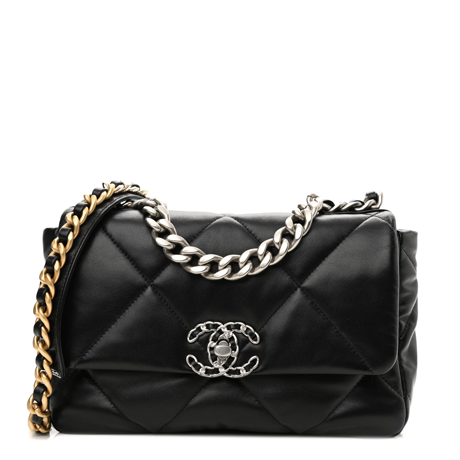 Chanel Lambskin Quilted Medium Chanel 19 Flap Black 1 of 11