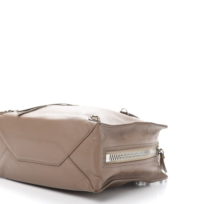Balenciaga Calfskin Papier Mini A4 Zip Around Tote Beige Sable 10 of 12