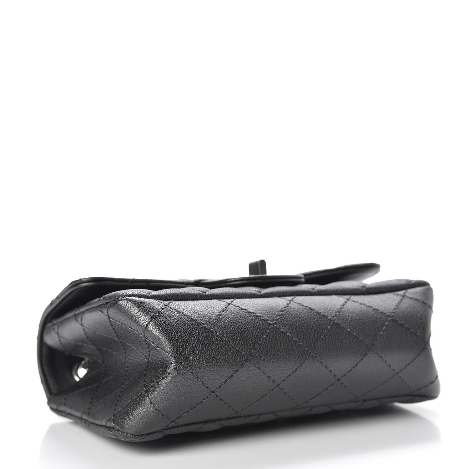 Chanel Metallic Sheepskin Quilted 2.55 Reissue Mini Flap Dark Silver 4 of 11