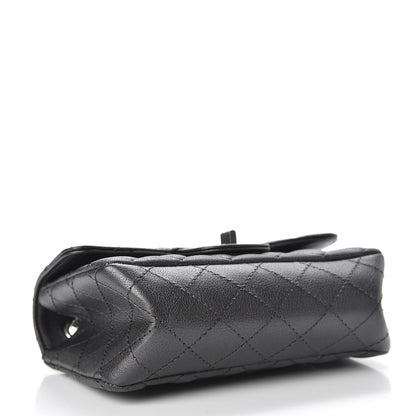 Chanel Metallic Sheepskin Quilted 2.55 Reissue Mini Flap Dark Silver 4 of 11