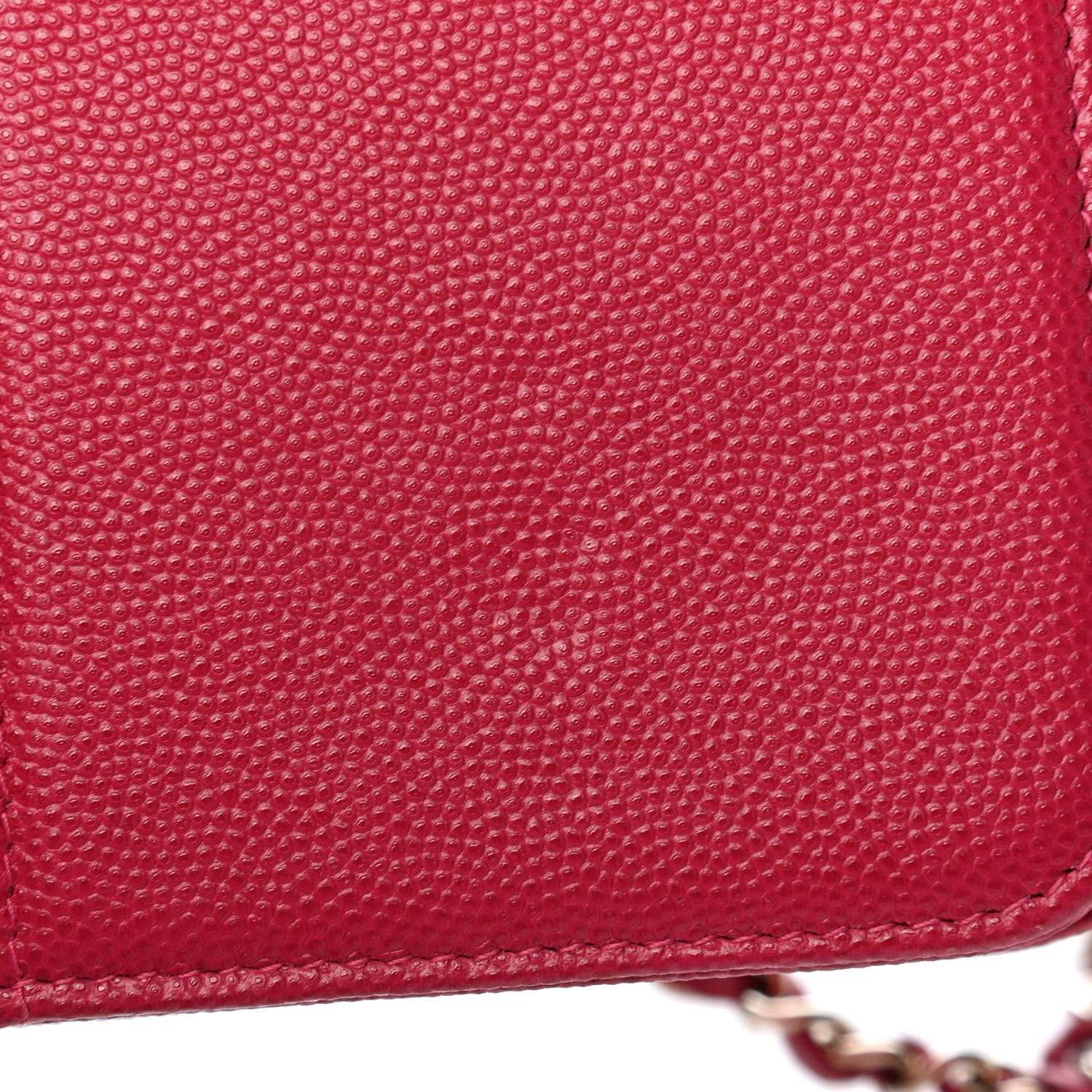 Chanel Caviar Quilted Boy Wallet On Chain WOC Fuchsia 8 of 10
