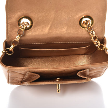Chanel Metallic Lambskin Mini Quilted Flap Gold 5 of 14
