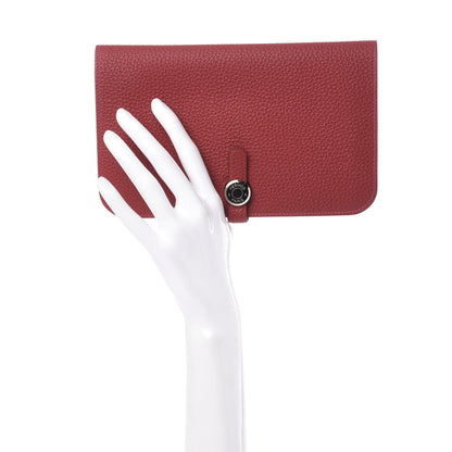 Hermes Togo Dogon Duo Wallet Rouge Casaque 2 of 10