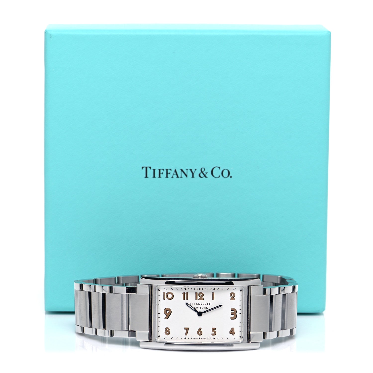 Tiffany Stainless Steel 25mm East West Quartz Watch 4 of 4