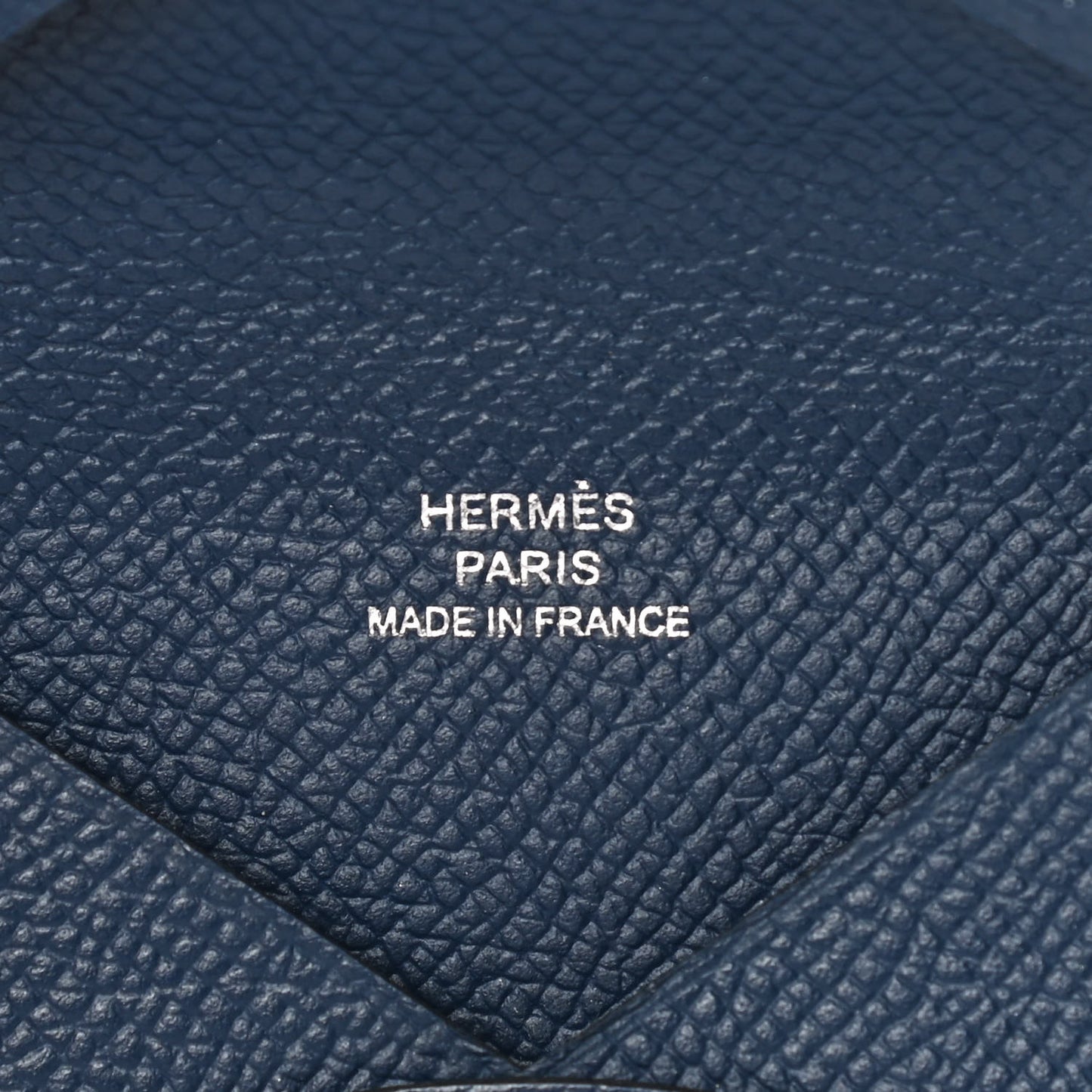 Epsom Calvi Card Case Bleu Indigo