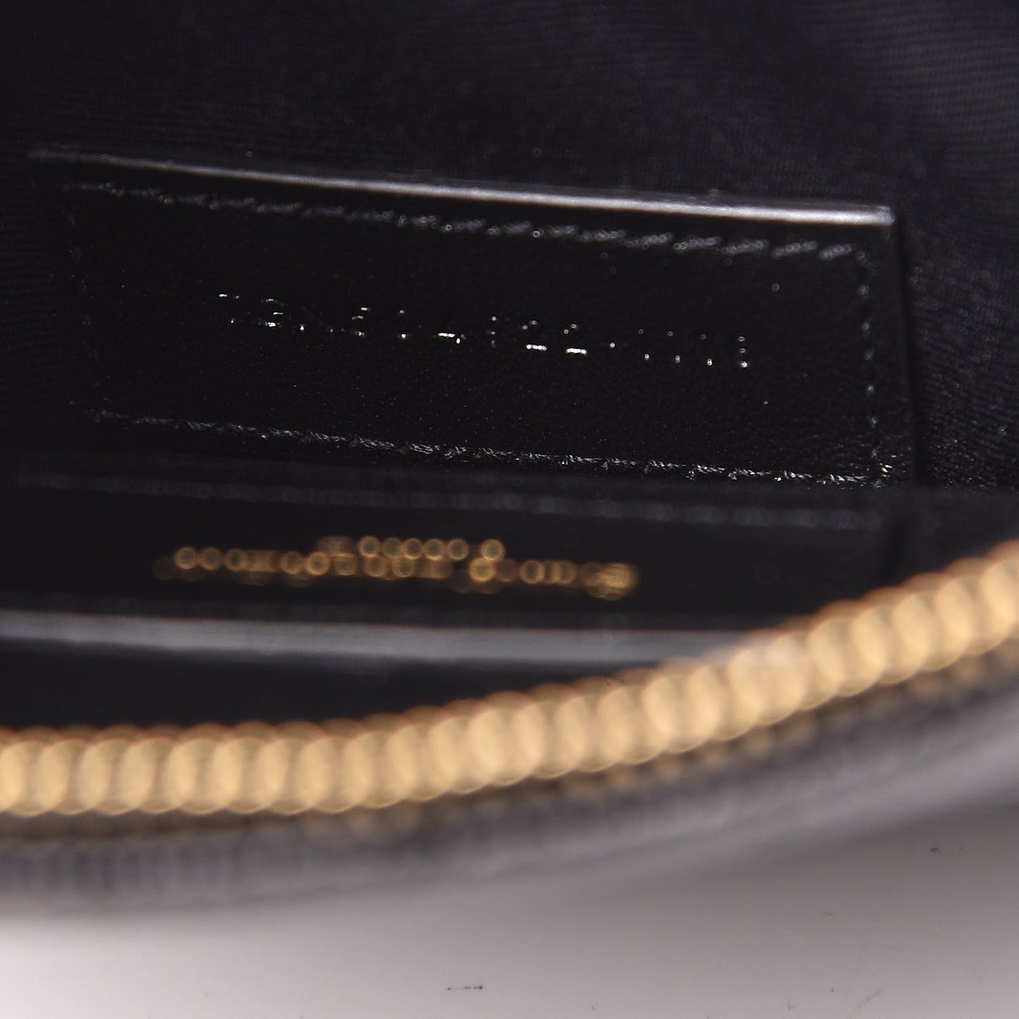 Grain De Poudre Chevron Monogram Bill Pouch Black