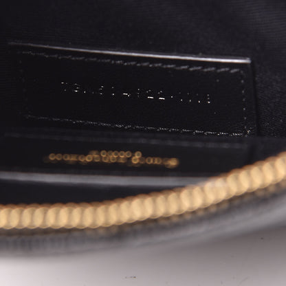 Saint Laurent Grain De Poudre Chevron Monogram Bill Pouch Black 7 of 8