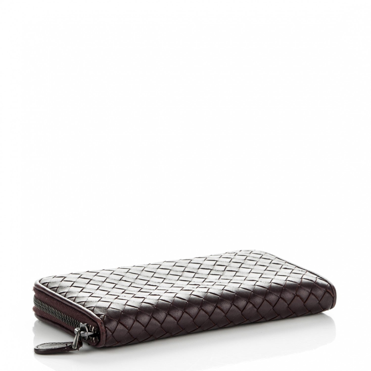 Bottega Veneta Nappa Intrecciato Zip Around Wallet Aubergine 4 of 9
