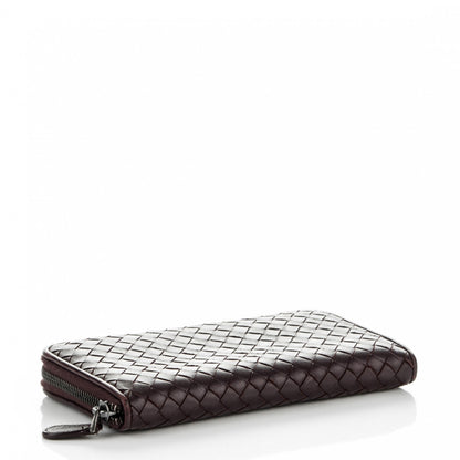 Bottega Veneta Nappa Intrecciato Zip Around Wallet Aubergine 4 of 9