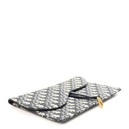 Christian Dior Oblique Jacquard  Saddle Pouch Blue 4 of 9