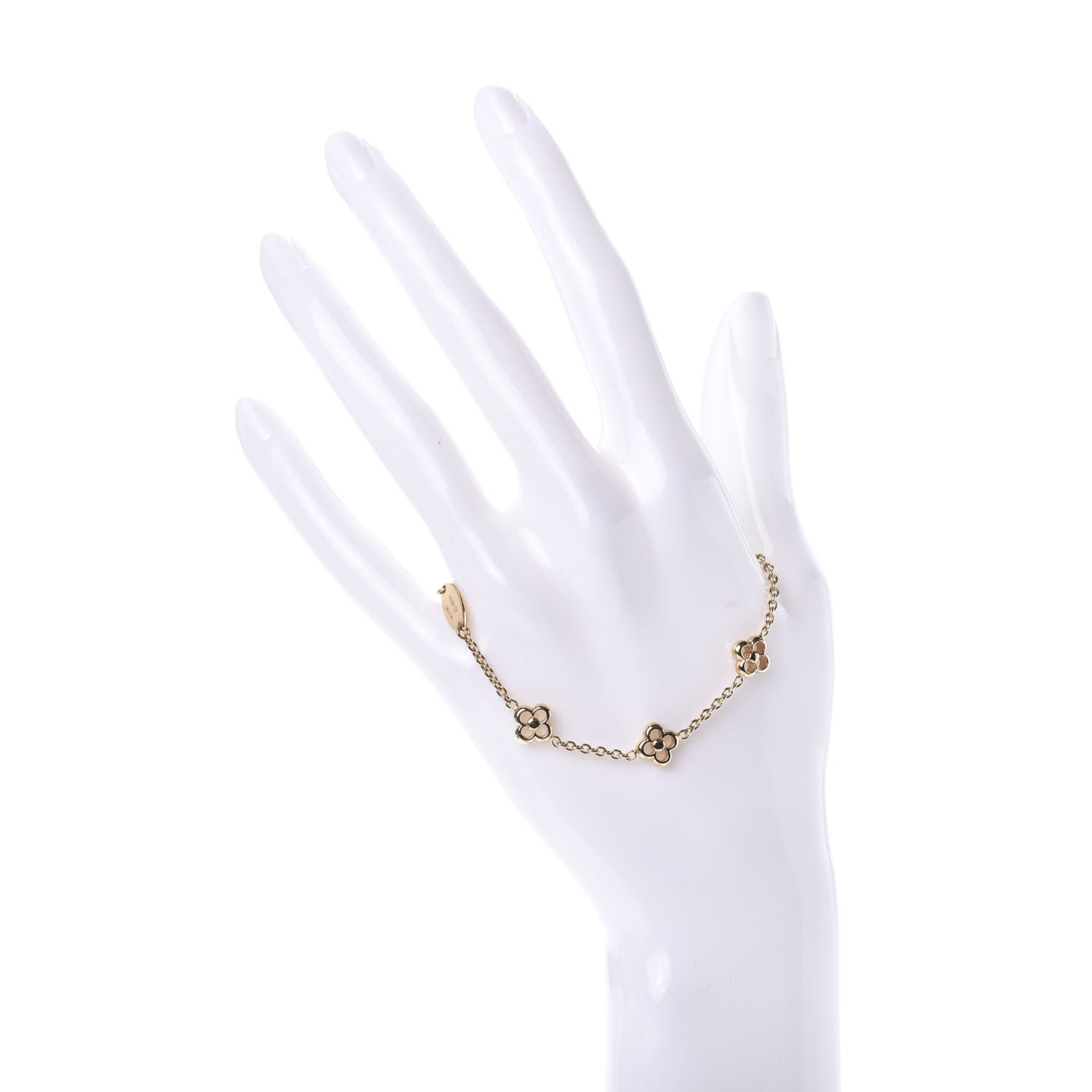 Louis Vuitton Brass Flower Full Bracelet Gold 2 of 4