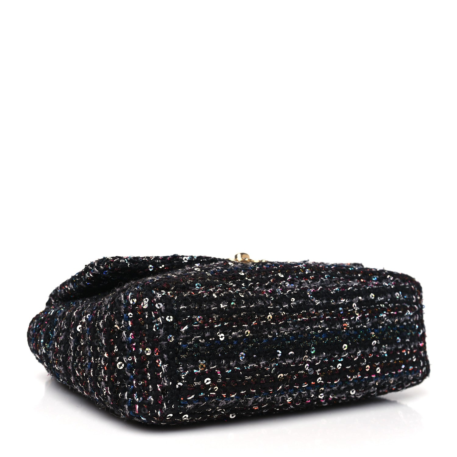 Chanel Tweed Sequin Quilted Medium Chanel 19 Flap Black Multicolor 4 of 10
