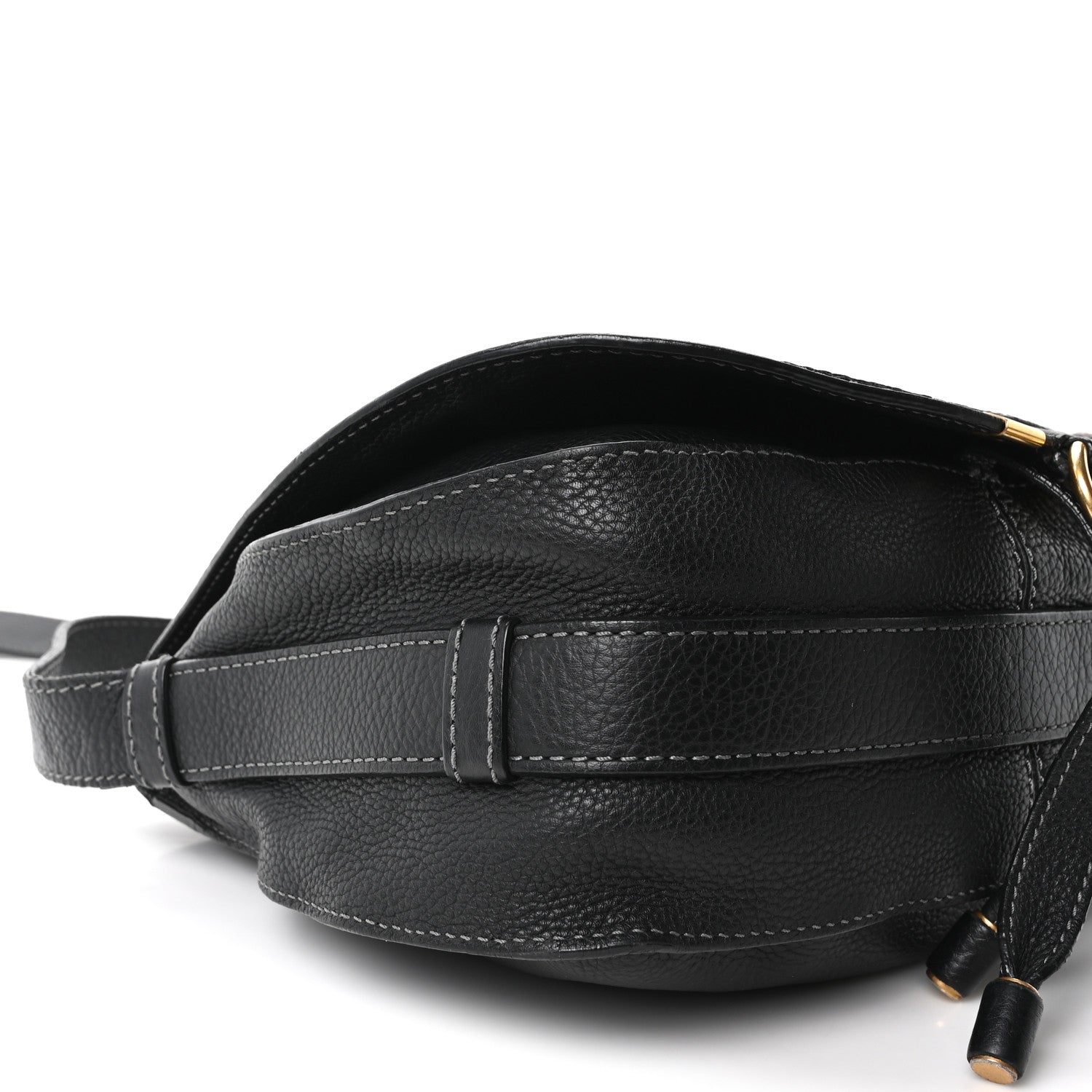 Chloe Grained Calfskin Medium Marcie Saddle Bag Black 9 of 10