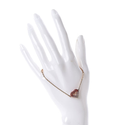 Louis Vuitton Swarovski Crystal V Heart Strass Bracelet 2 of 6