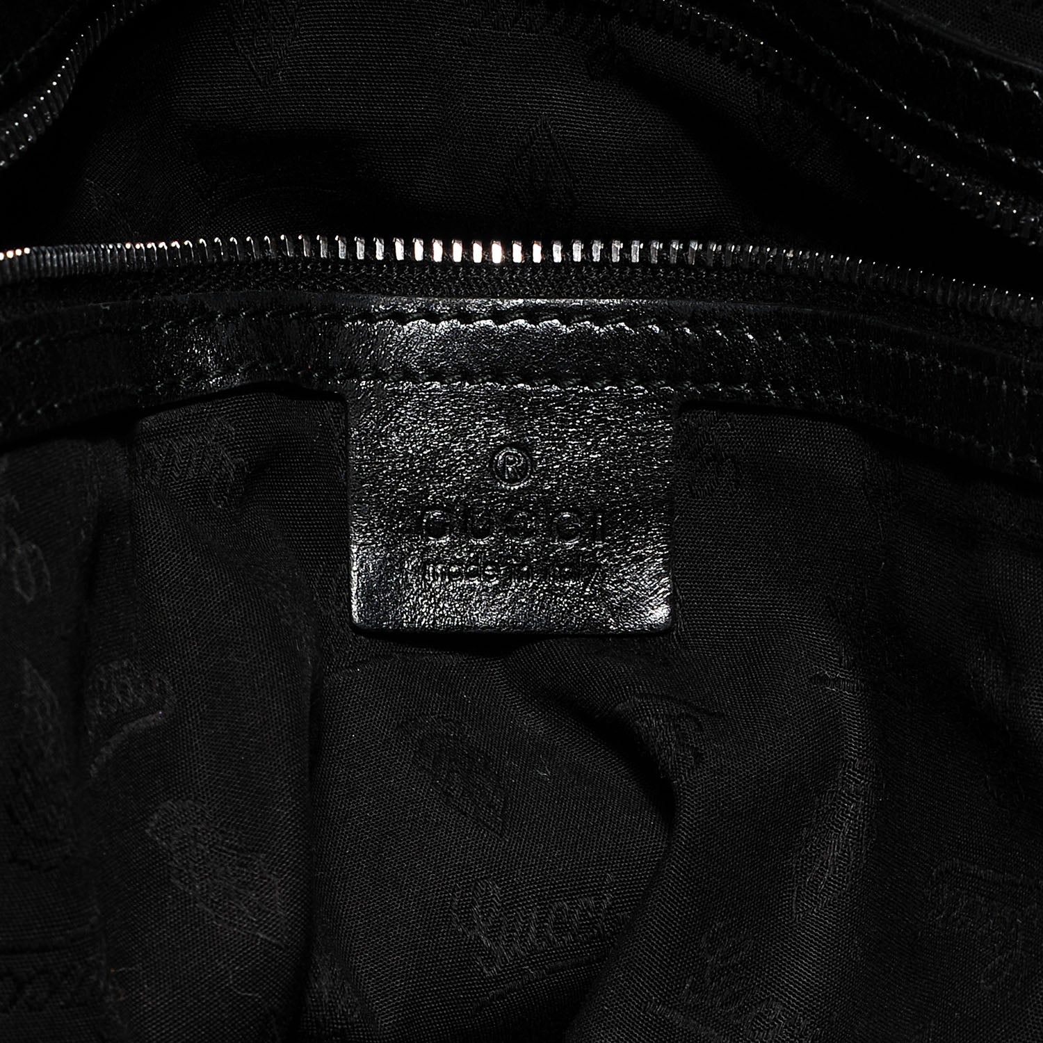 Gucci Iridescent Patent Medium Icon Bit Shoulder Bag Black 6 of 8