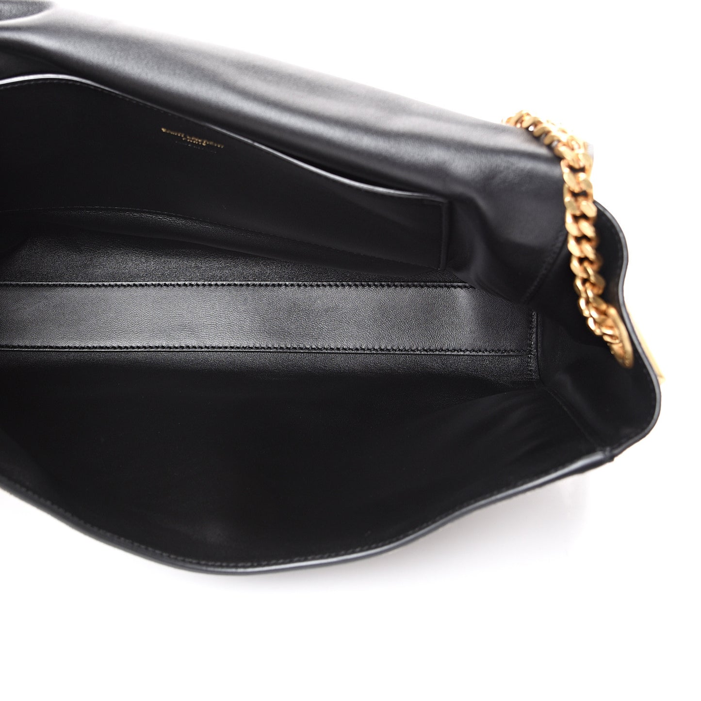 Smooth Calfskin Leopard Print Medium Reversible Monogram Kate Satchel Black