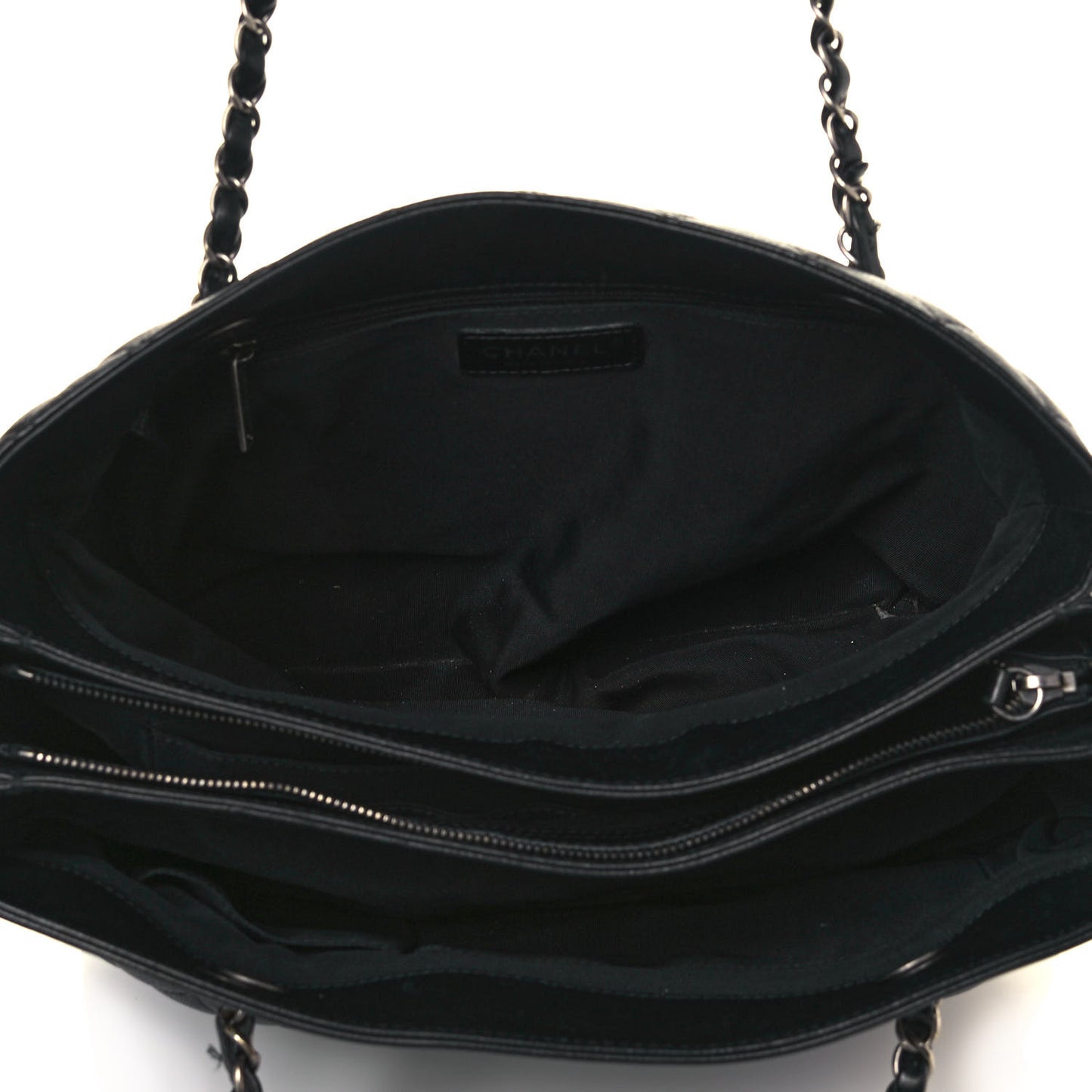 Caviar Quilted Urban Companion Shopping Tote Black