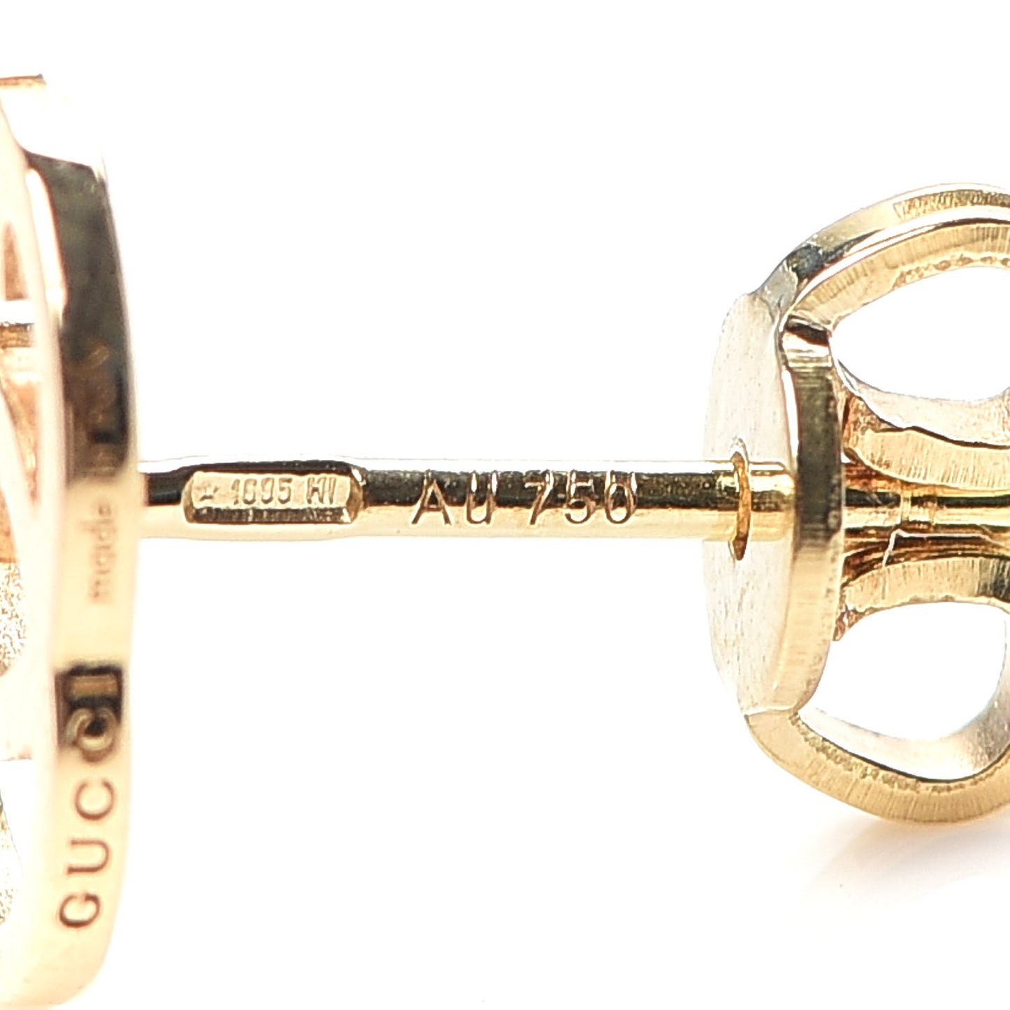 18K Yellow Gold GG Tissue Stud Earrings